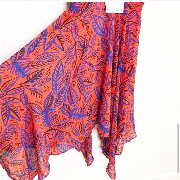 Alexis x Target orange blue tropical dress - Picture 5 of 11
